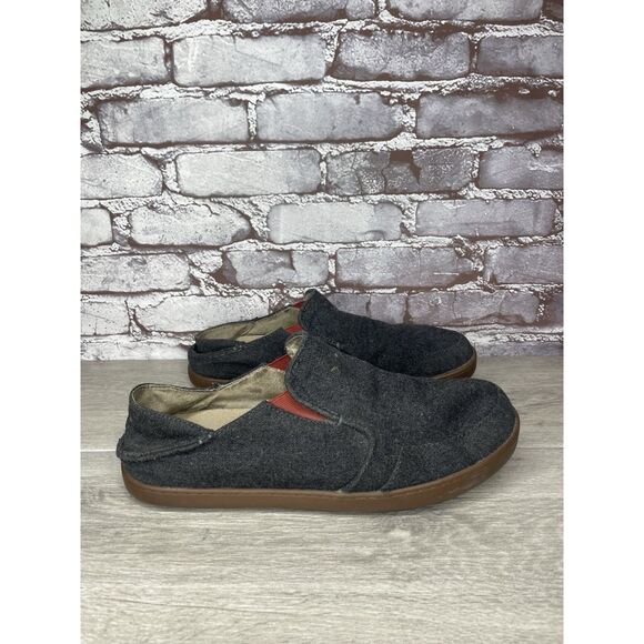 Olukai Wool Gray Wool Fabric Casual Slip On Casual Sneakers Men’s 11M US/44EU - Picture 8 of 16